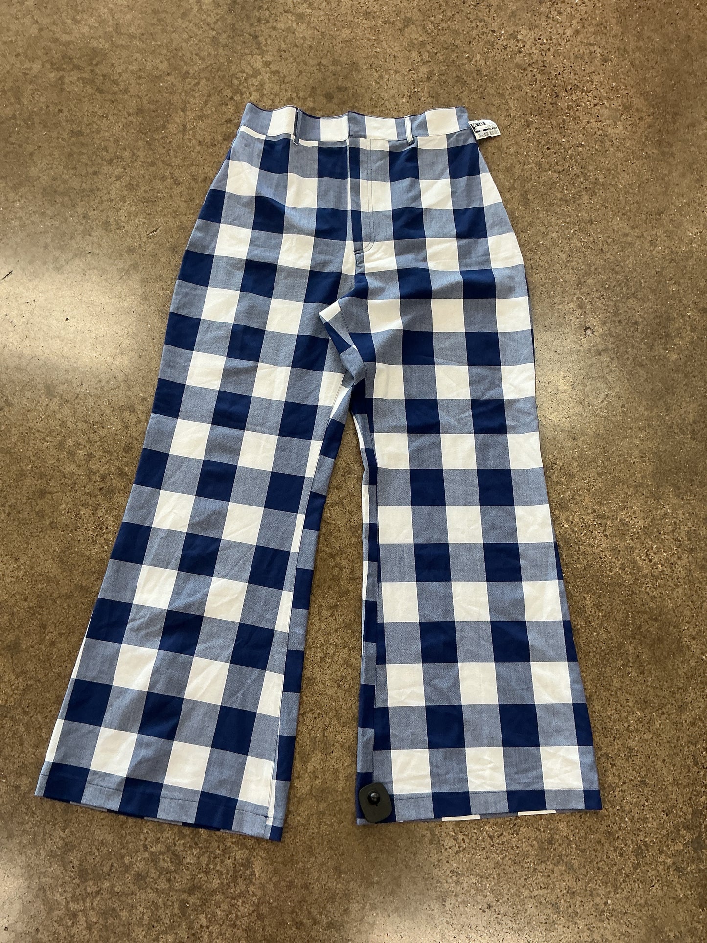 Pants Wide Leg By Free People In Blue & White, Size:14
