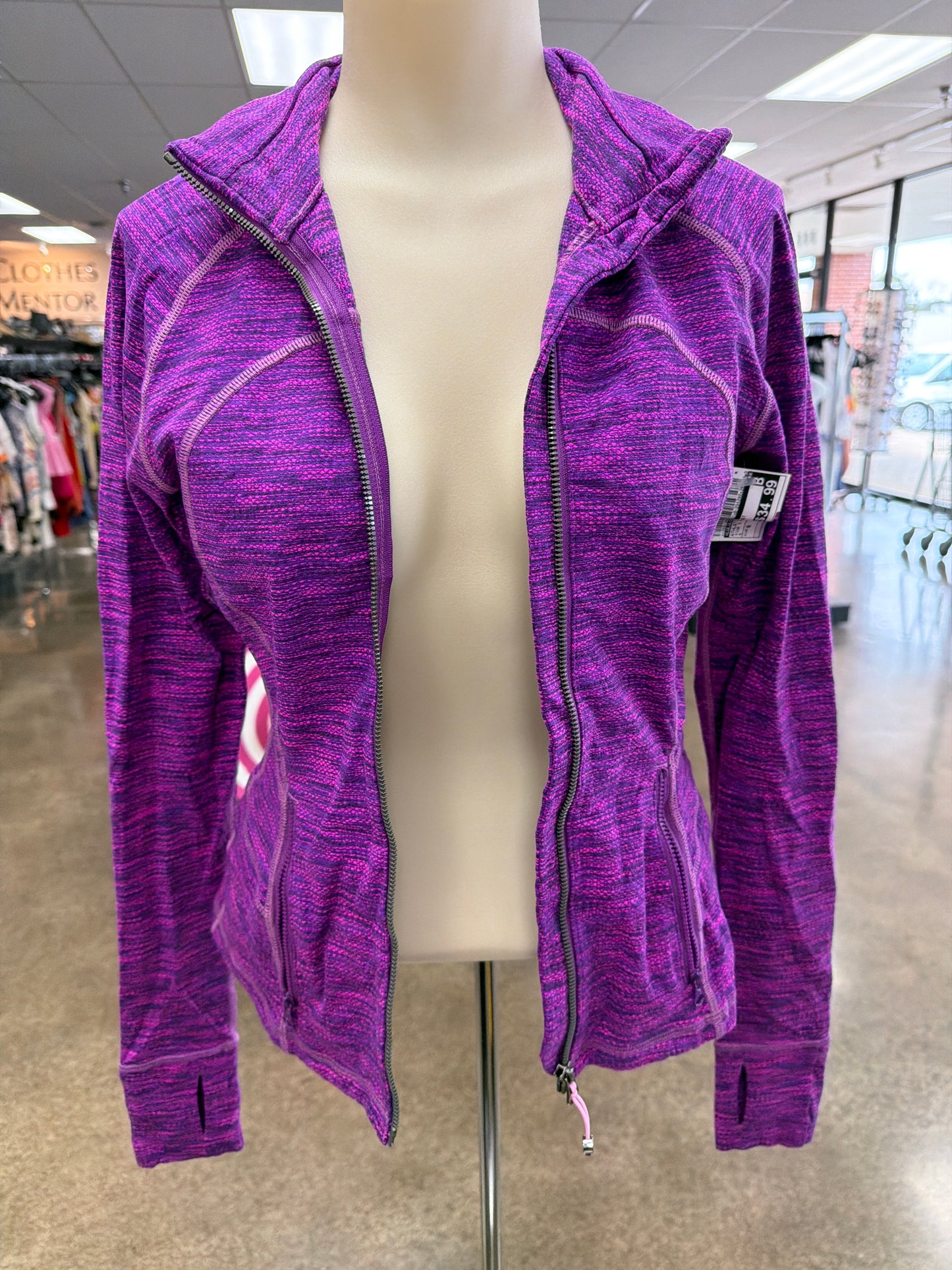 Athletic Jacket By Lululemon In Pink & Purple, Size:6