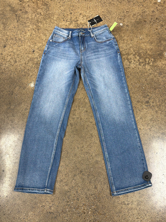 Jeans Straight By Clothes Mentor In Blue Denim, Size:S