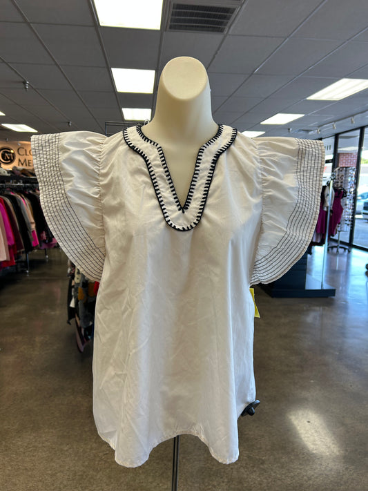Top SS By Entro In Black & Cream, Size:M