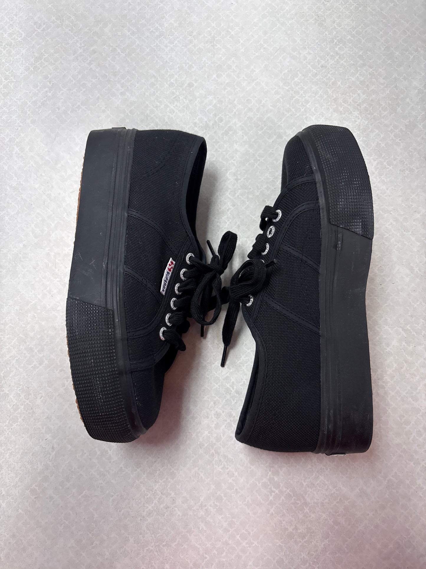 Shoes Sneakers Platform By Superga In Black, Size:8