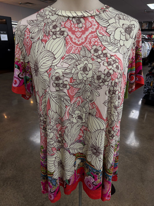 Top Ss By Johnny Was In Floral Print, Size:M