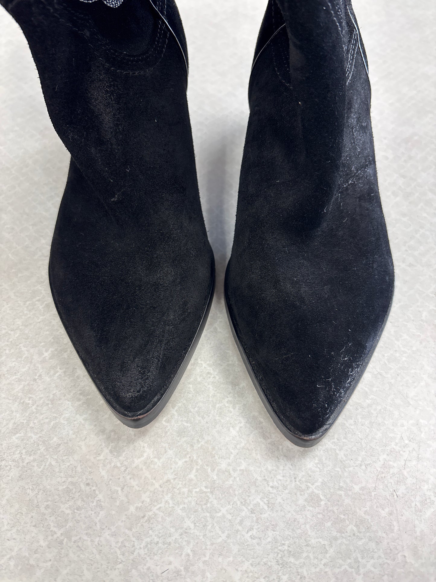 Boots Western By Dolce Vita In Black & Silver, Size:8.5