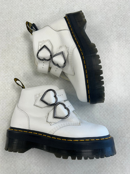 Boots Ankle Flats By Dr Martens In White, Size:8