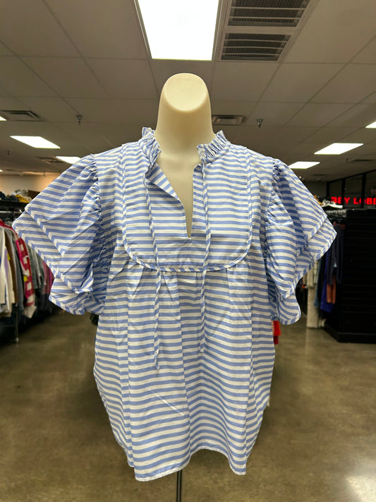 Top Ss By Sail To Sable In Blue & White, Size:M