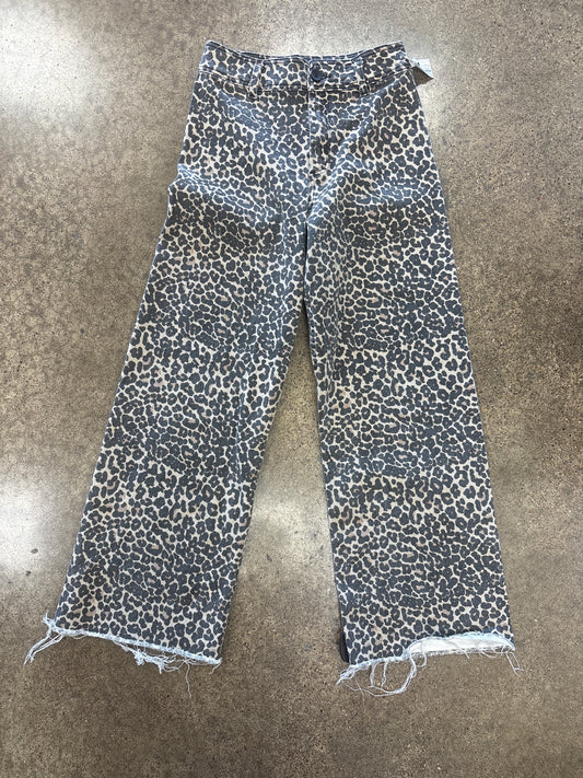 Jeans Wide Leg By Miou Muse In Animal Print, Size:M