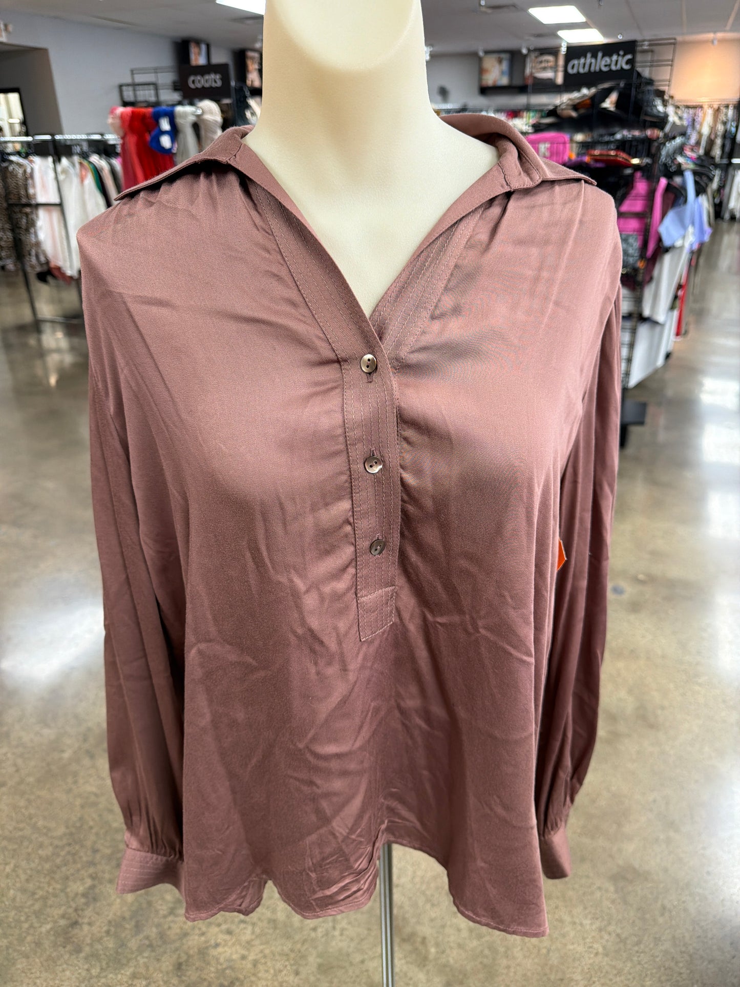 Top Ls By Clothes Mentor In Brown, Size:M