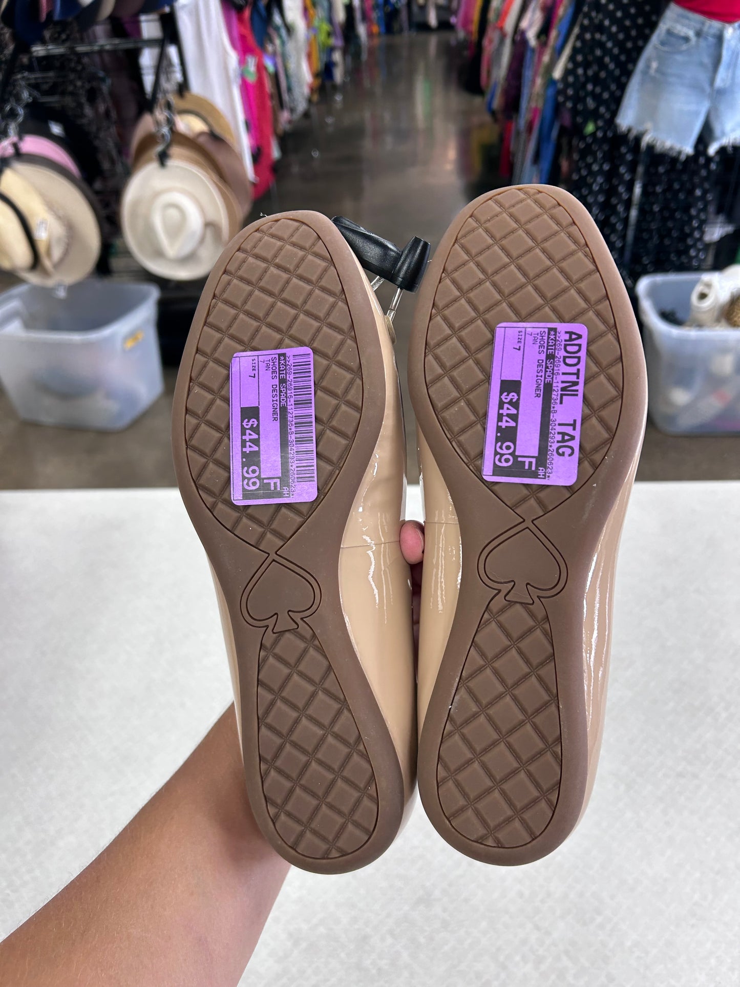 Shoes Designer By Kate Spade In Tan, Size:7