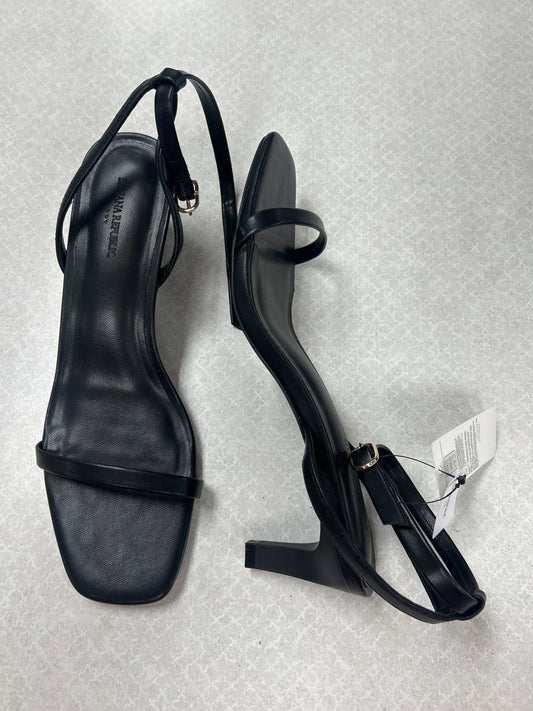 Sandals Heels Kitten By Banana Republic In Black, Size:8.5