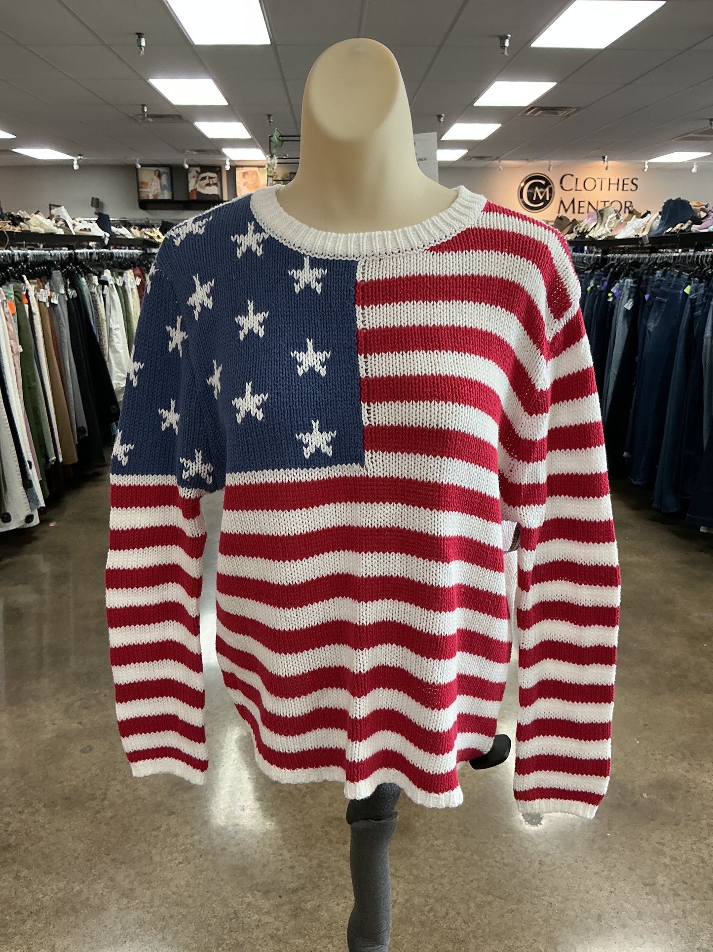 Sweater By Grayson Threads In Blue & Red & White, Size:Xs