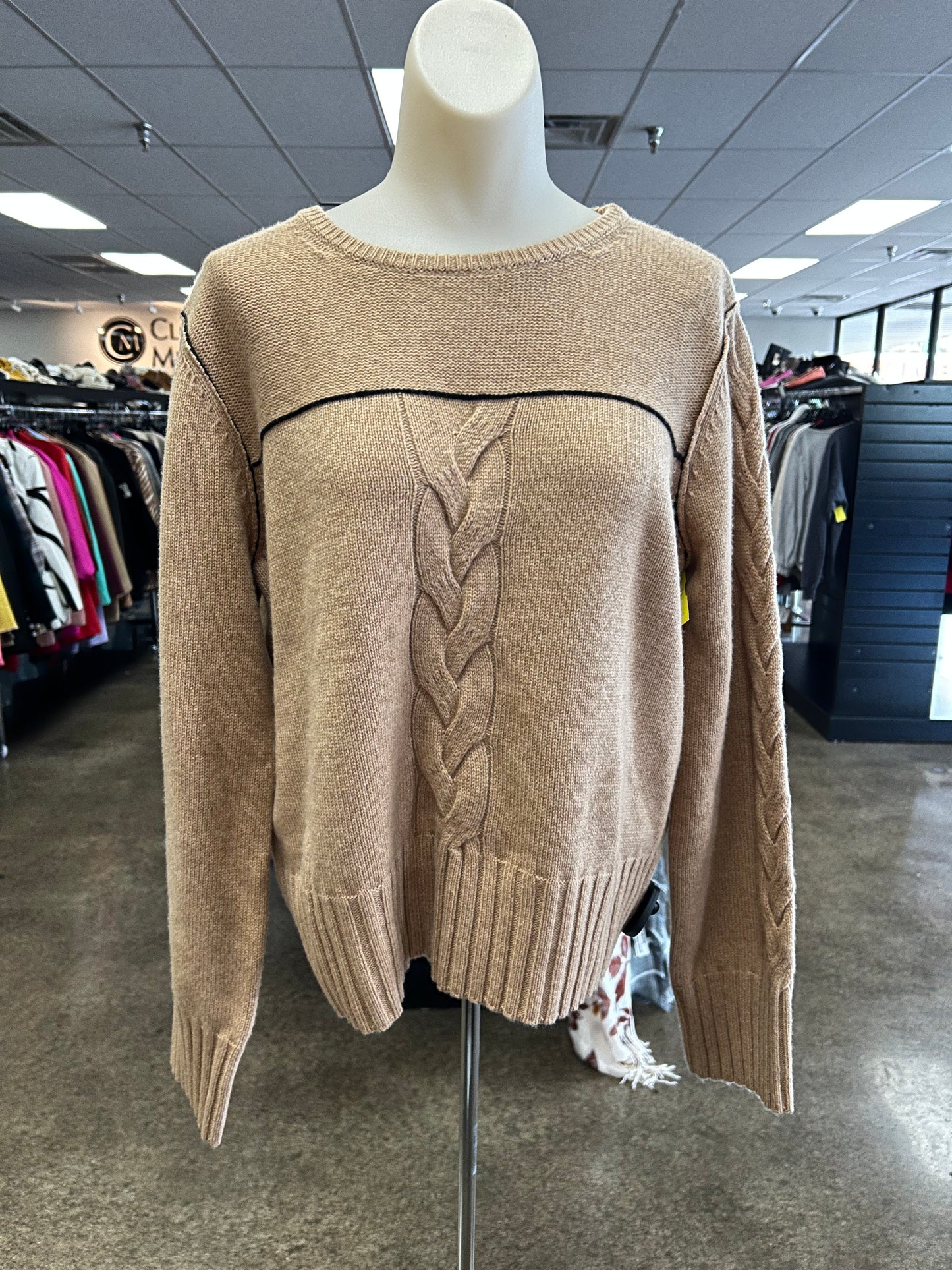 Sweater By Stateside In Tan, Size:L