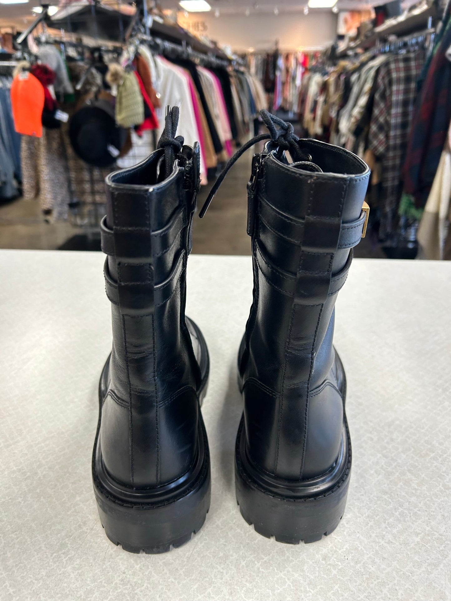 Boots Designer By Tory Burch In Black, Size:8
