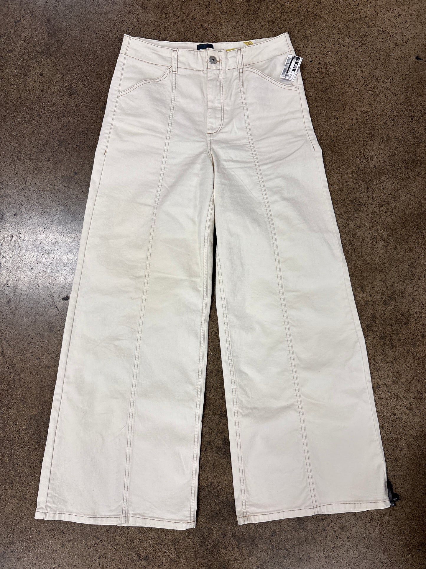 Pants Wide Leg By Maeve In Cream, Size:10