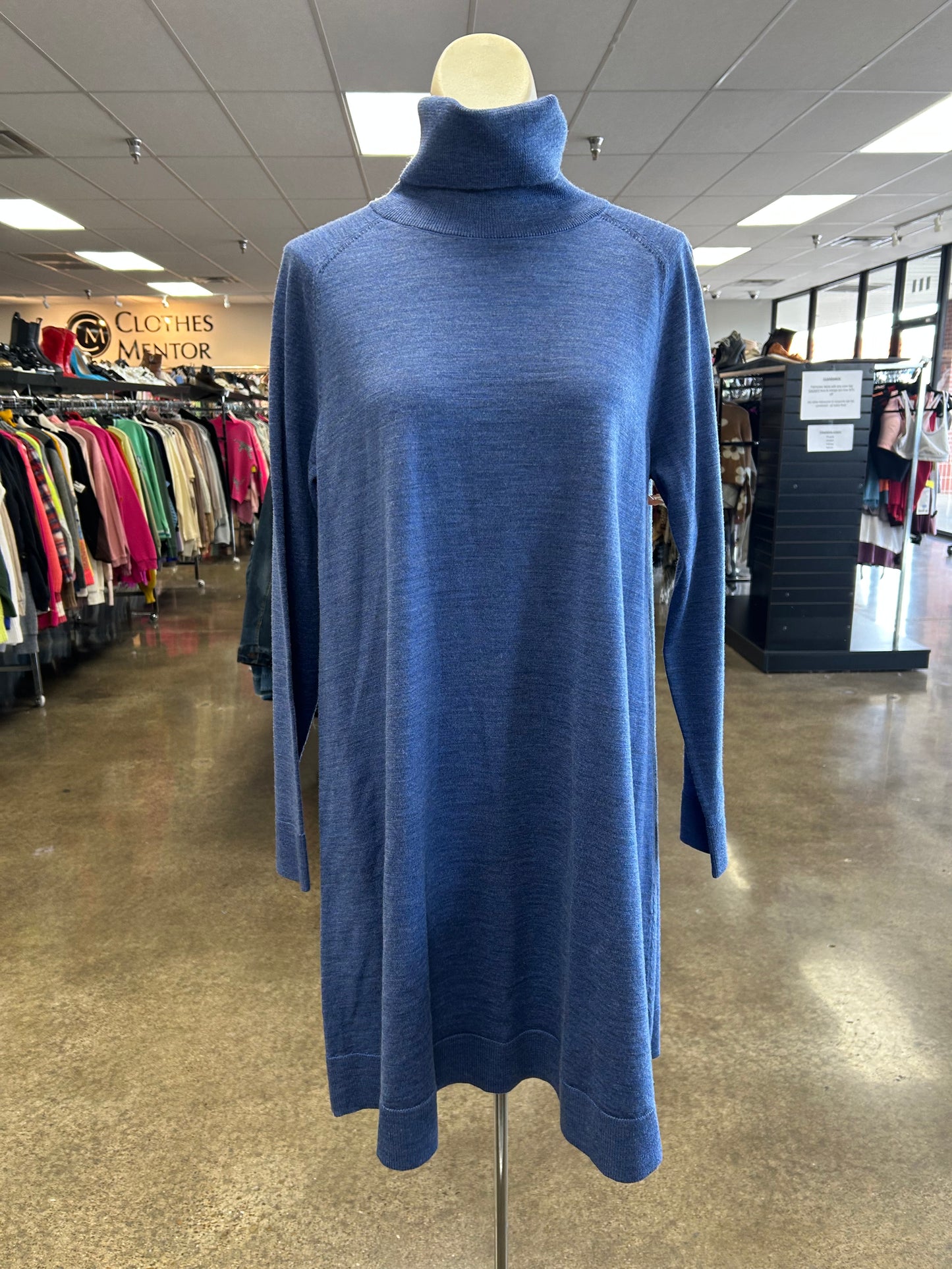 Dress Sweater By Cos In Blue, Size:M