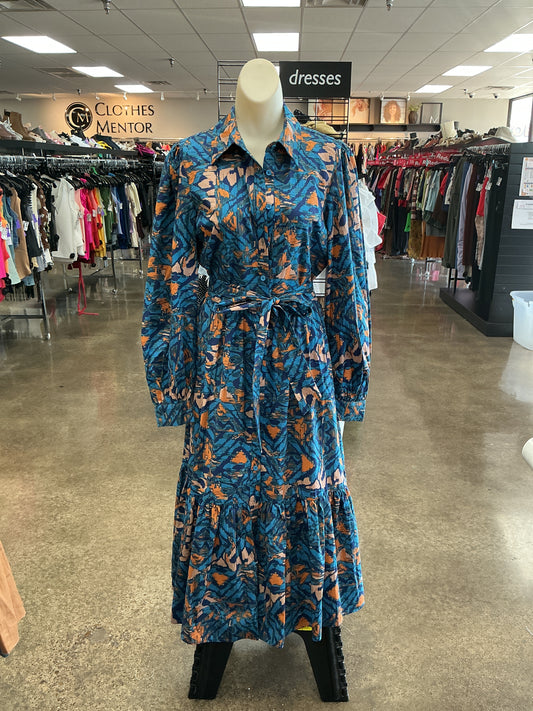 Dress Casual Maxi By Flying Tomato In Blue & Orange, Size:S