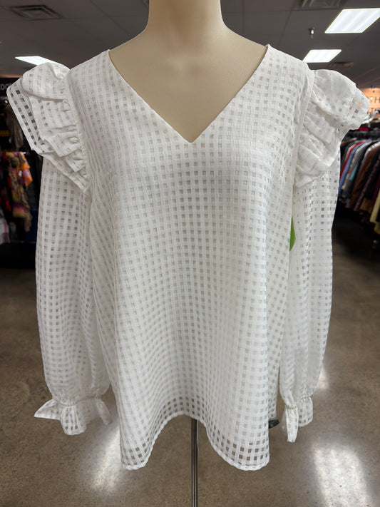 Top Ls By Entro In White, Size:L