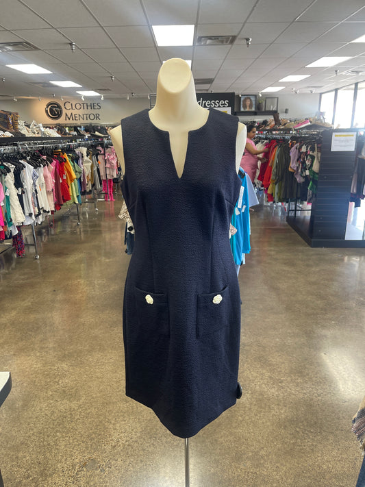 Dress Designer By Karl Lagerfeld In Navy, Size:4