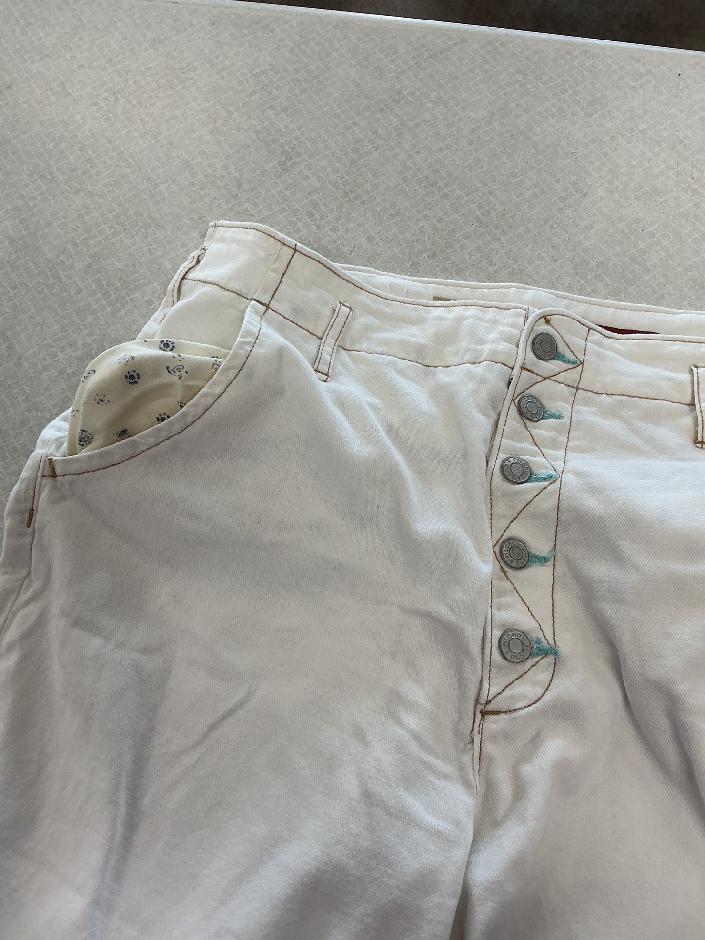 Jeans Wide Leg By Pilcro In White, Size:12/31