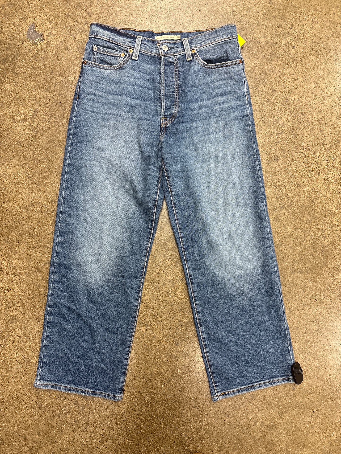 Jeans Straight By Levis In Blue Denim, Size:6