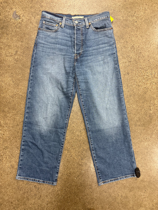Jeans Straight By Levis In Blue Denim, Size:6