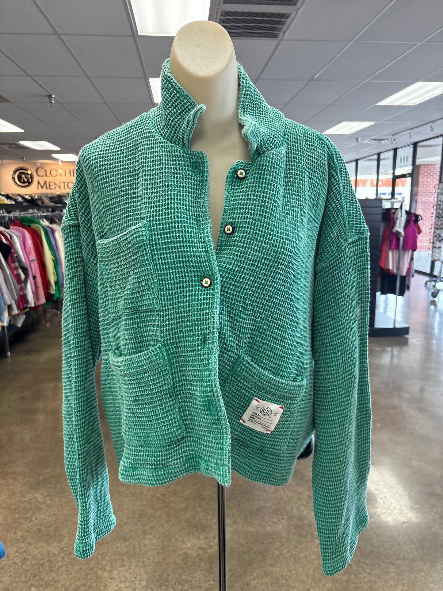 Jacket Shirt By Bdg In Green, Size:S