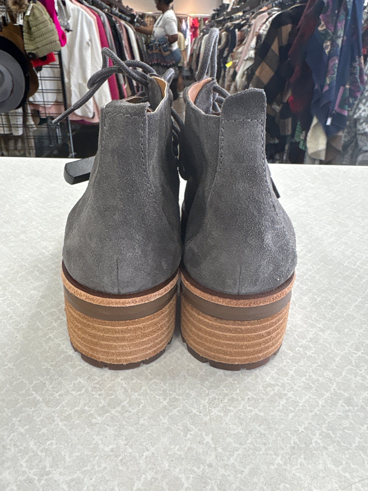 BOOTS ANKLE HEELS by KORK EASE In GREY, Size: 6