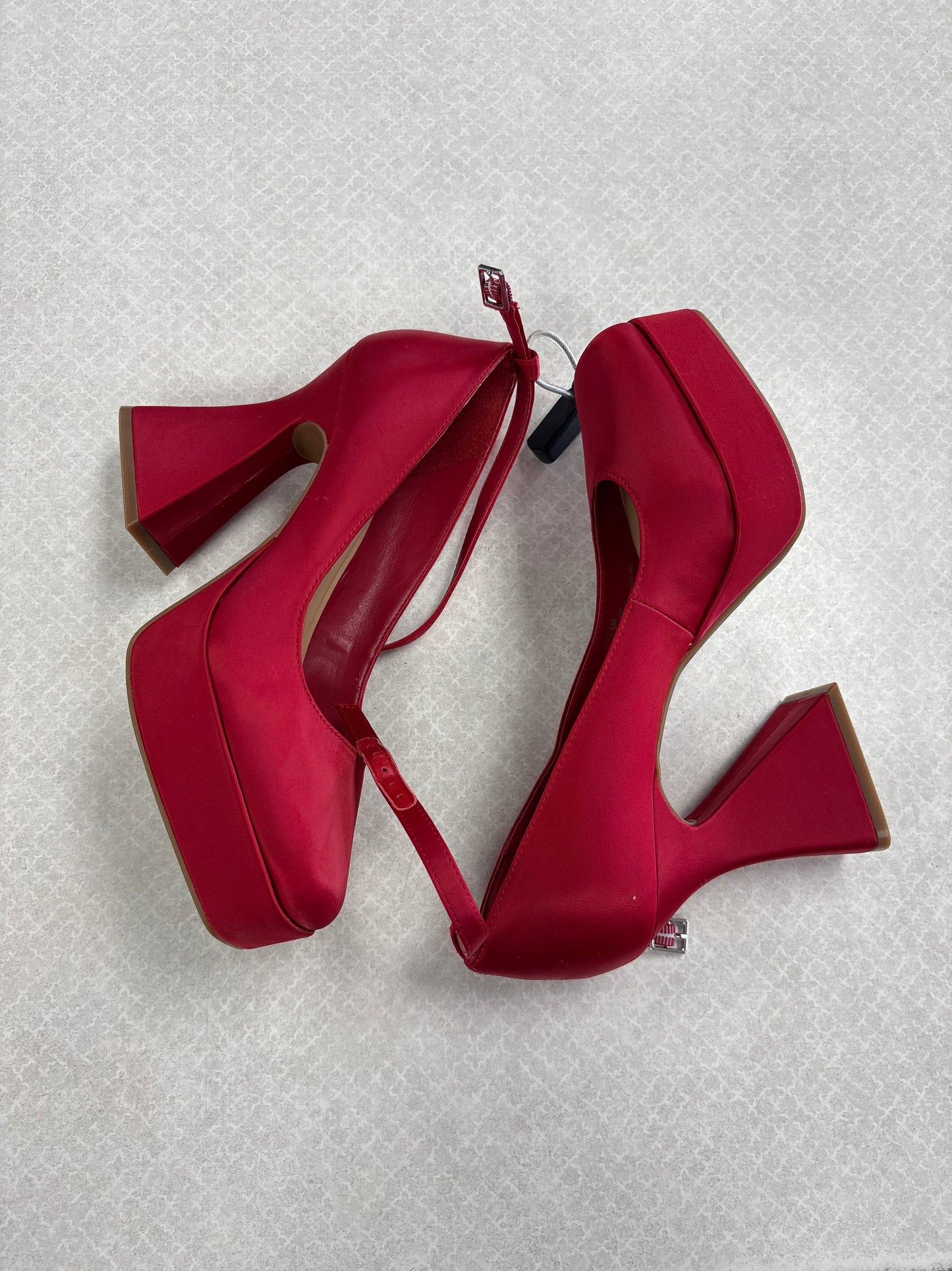 Shoes Heels Block By Gianni Bini In Red, Size:7.5
