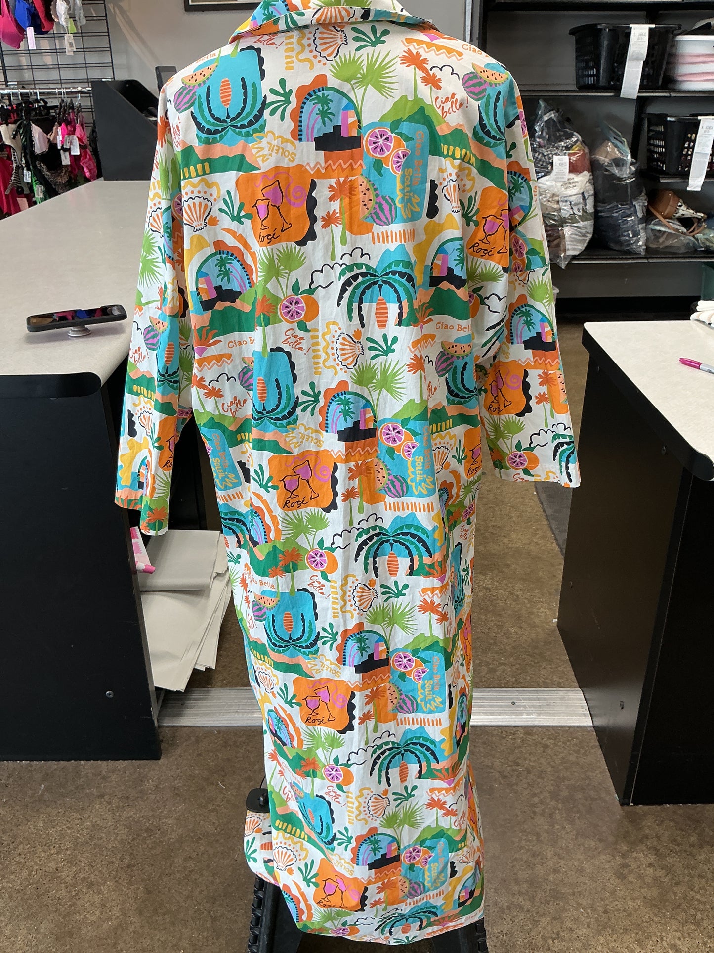 Dress Casual Maxi By Adrienne In Multi, Size:S
