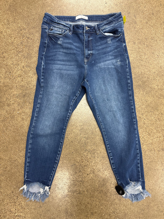 Jeans Skinny By Kancan In Blue Denim, Size:Xl