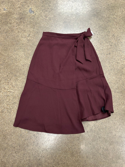 Skirt Midi By Express In Maroon, Size:4