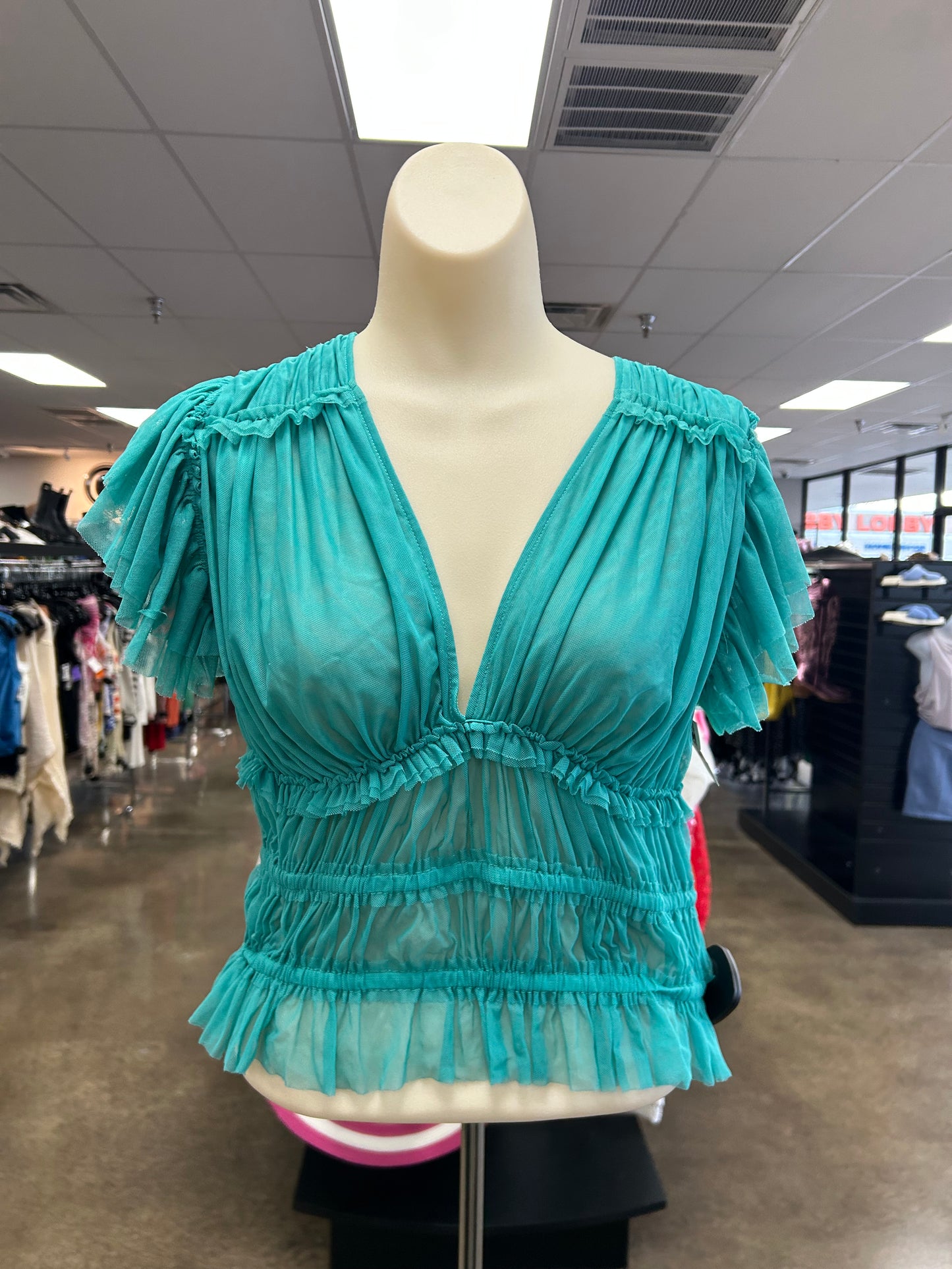 Top Ss By Free People In Teal, Size:M