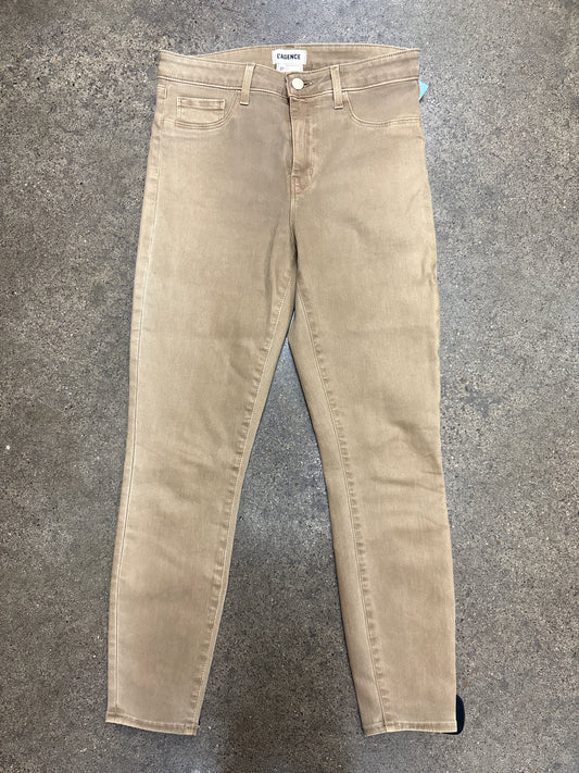 Jeans Skinny By L Agence In Tan, Size:4