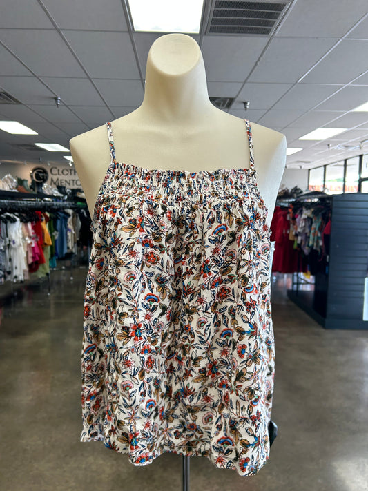 Top Sleeveless By Evereve In Floral Print, Size:S