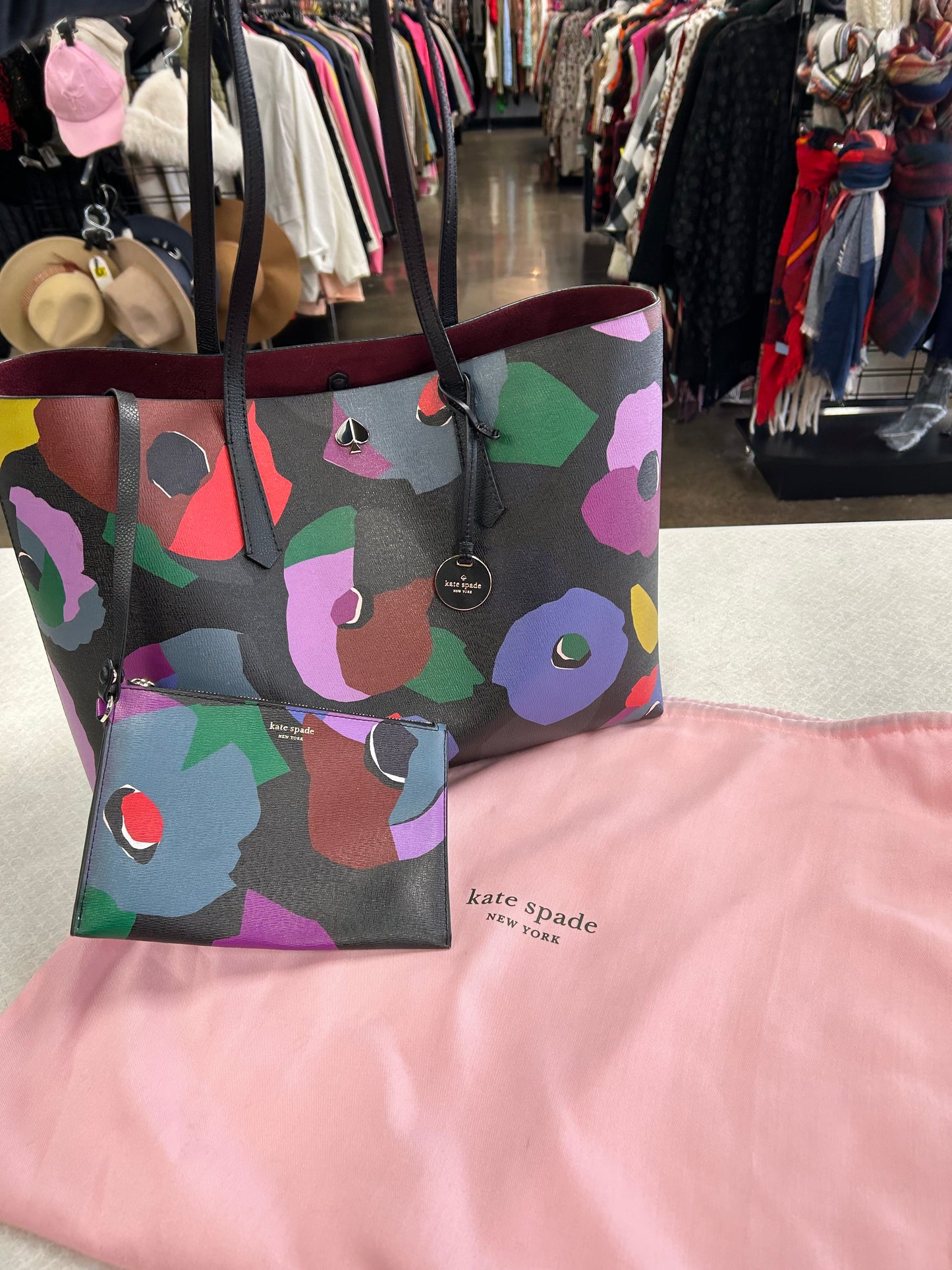 Tote Designer By Kate Spade In Floral Print, Size:Medium