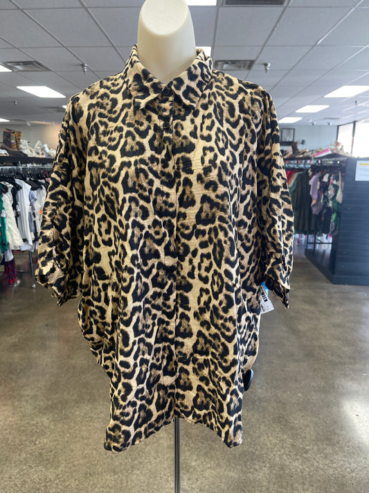 Top Ss By Bibi In Animal Print, Size:M
