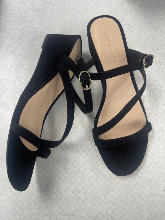 Sandals Designer By Stuart Weitzman In Black, Size:8