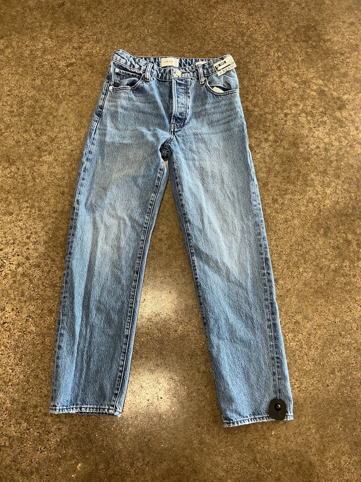 Jeans Straight By Frame In Blue Denim, Size:2