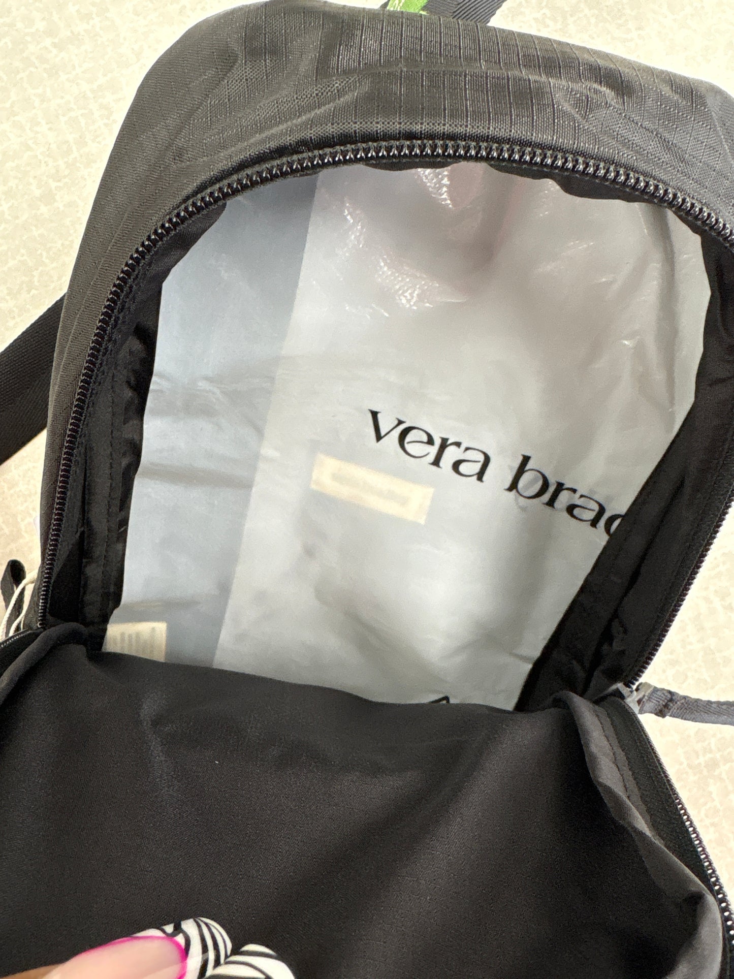 Backpack By Vera Bradley In Black, Size:Medium