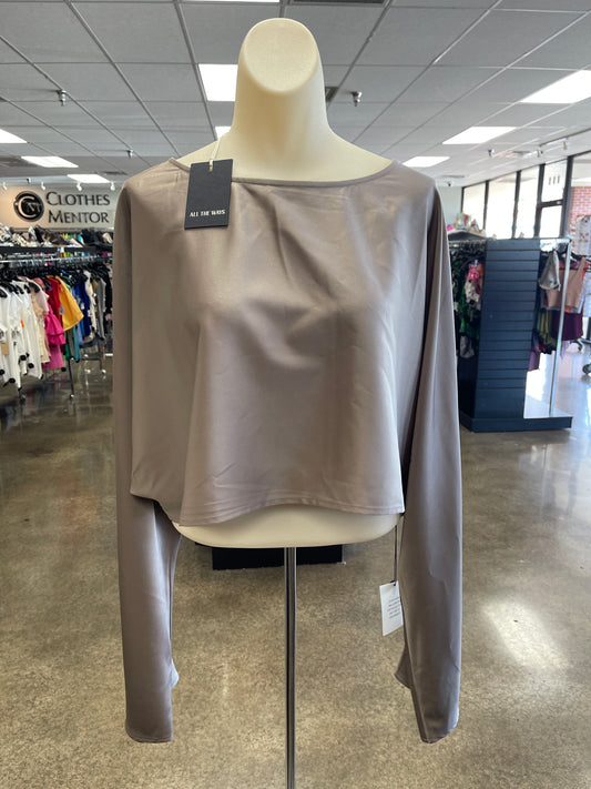 Blouse Ls By Clothes Mentor In Tan, Size:L