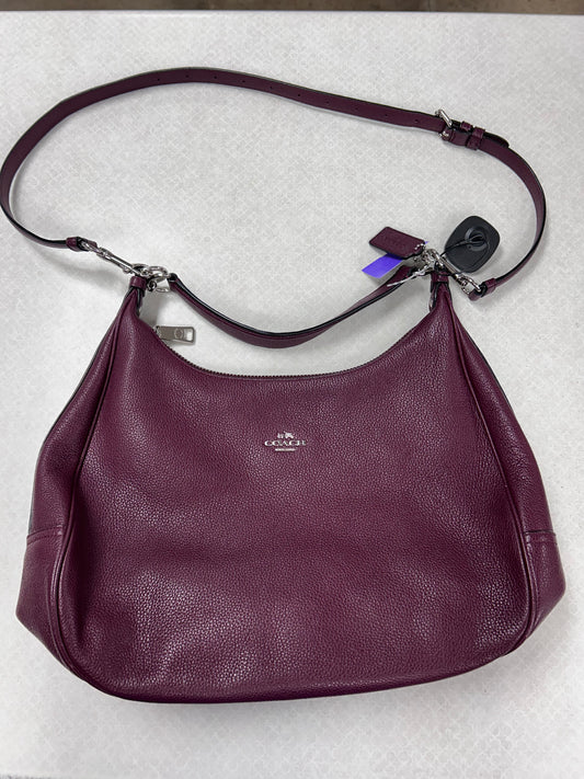 Crossbody Designer By Coach In Maroon, Size:Medium