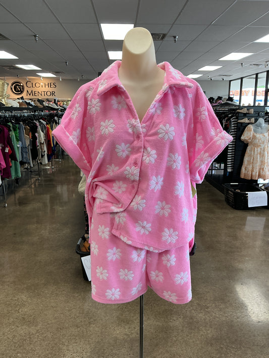 Shorts Set By White Birch In Pink, Size:Xl