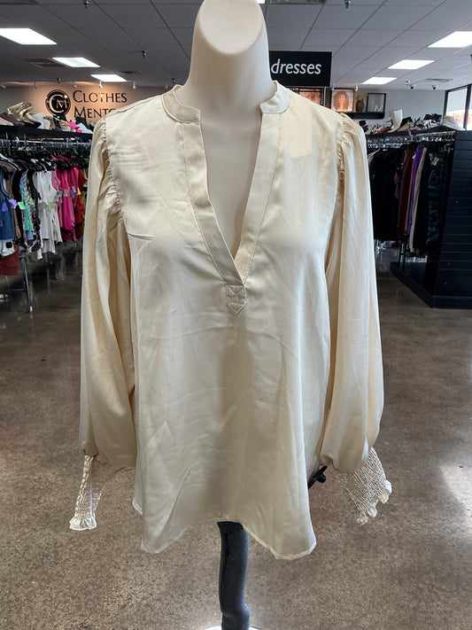 Top Ls By Vine & Love In Tan, Size:S