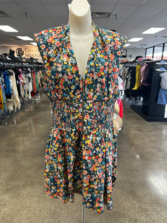 Dress Casual Short By Anthropologie In Floral Print, Size:L