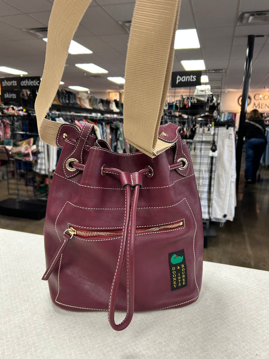 Handbag Designer By Dooney And Bourke In Maroon, Size:Large