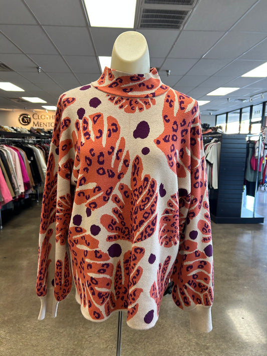 Sweater By Fate In Orange & Purple, Size:S
