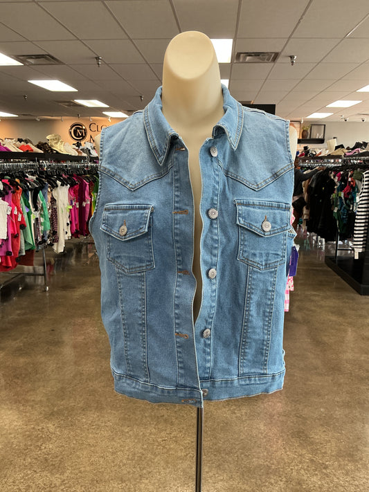 Vest Other By Lucky & Blessed In Blue Denim, Size:L
