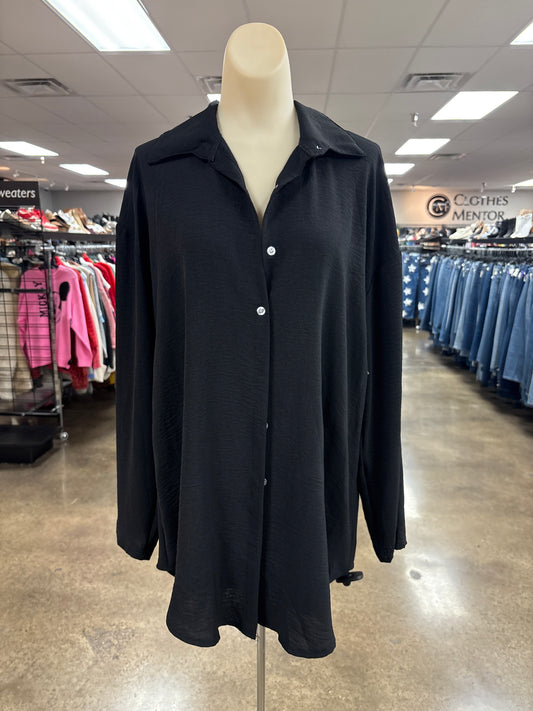 Tunic Ls By   Clothes Mentor In Black, Size:L