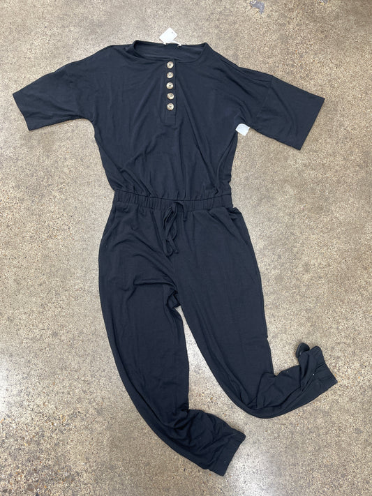 Jumpsuit By Zenana Outfitters In Black, Size:M
