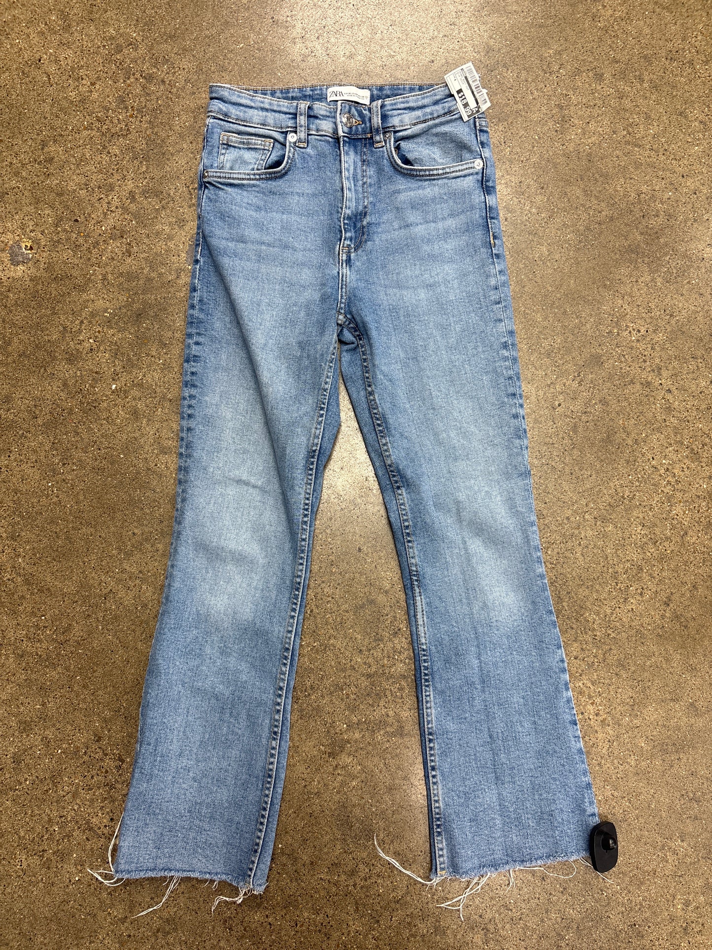 Jeans Boot Cut By Zara In Blue Denim, Size:4