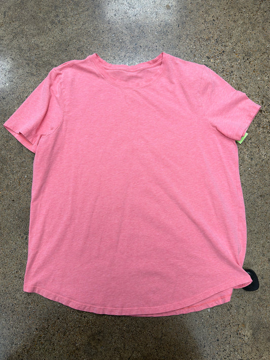 Athletic Top Ss By Lululemon In Pink, Size:L
